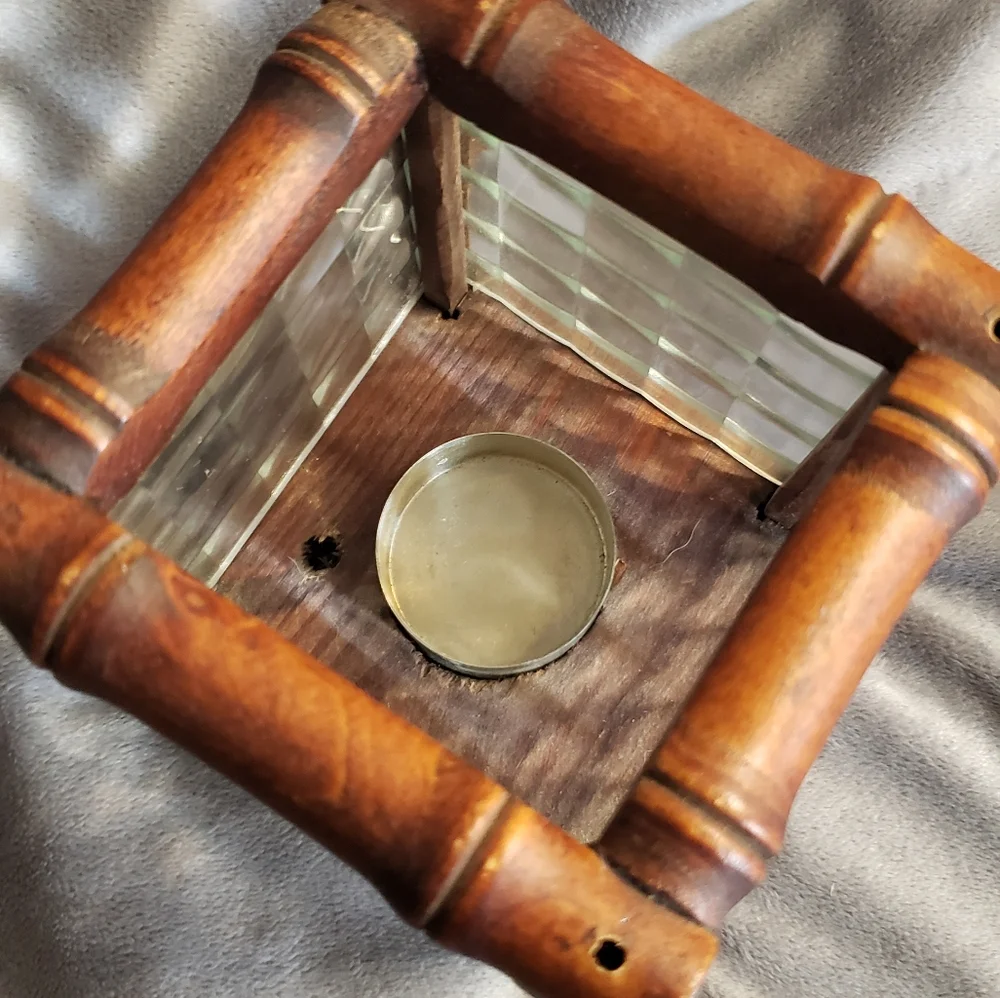 Wooden Square Tealight Holder
